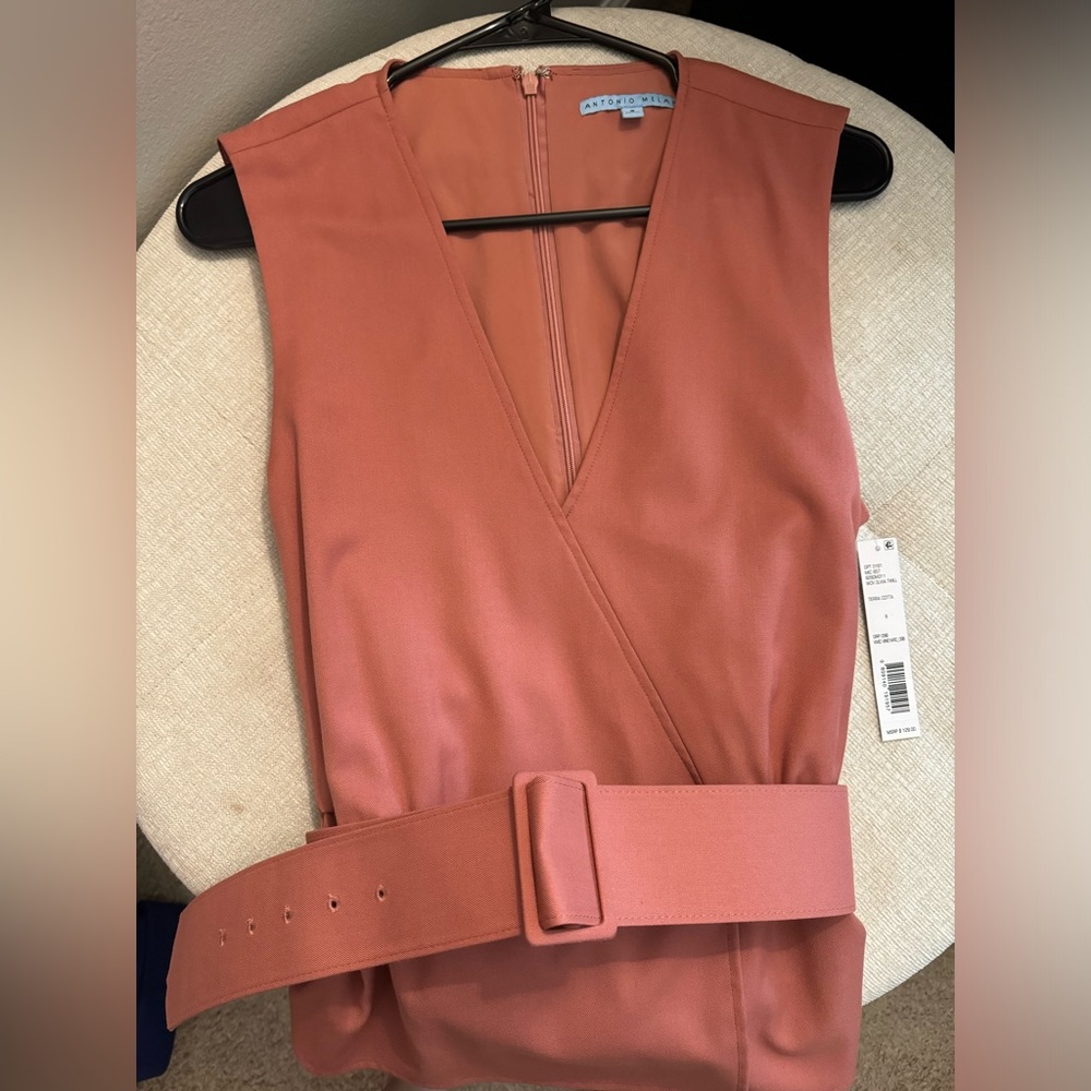 Antonio Melani belted V-neck Top